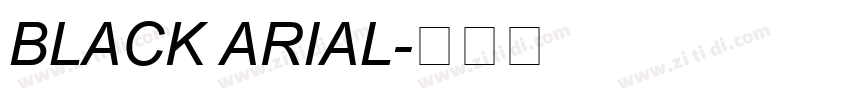 BLACK ARIAL字体转换